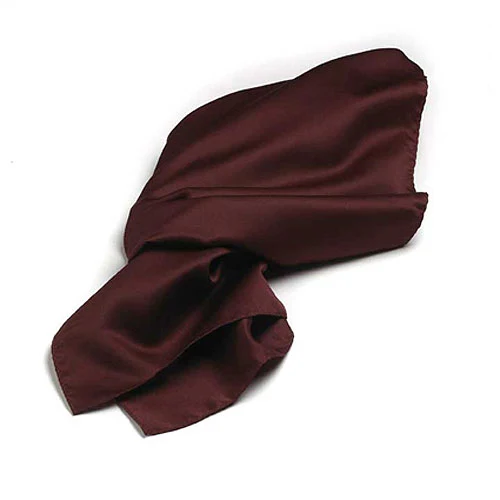 Maroon Polyester Satin Scarf - 30"x30" 1