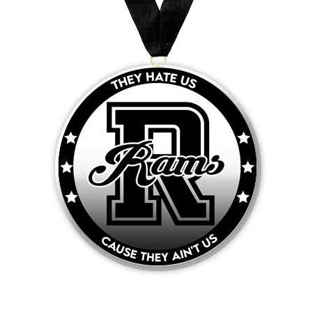 Acrylic Circle Medallions: Rams 3" Size, .25" 1