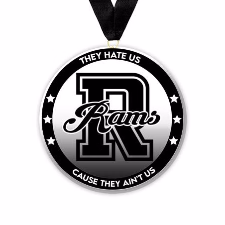 Acrylic Circle Medallions: Rams 3" Size, .25"