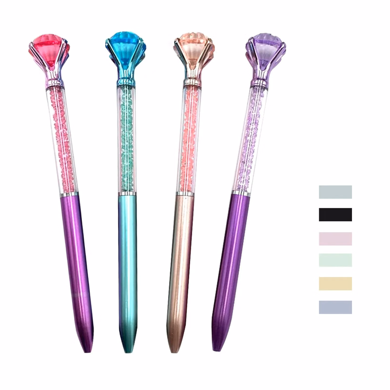Customized Diamond Retractable Ballpoint Pen