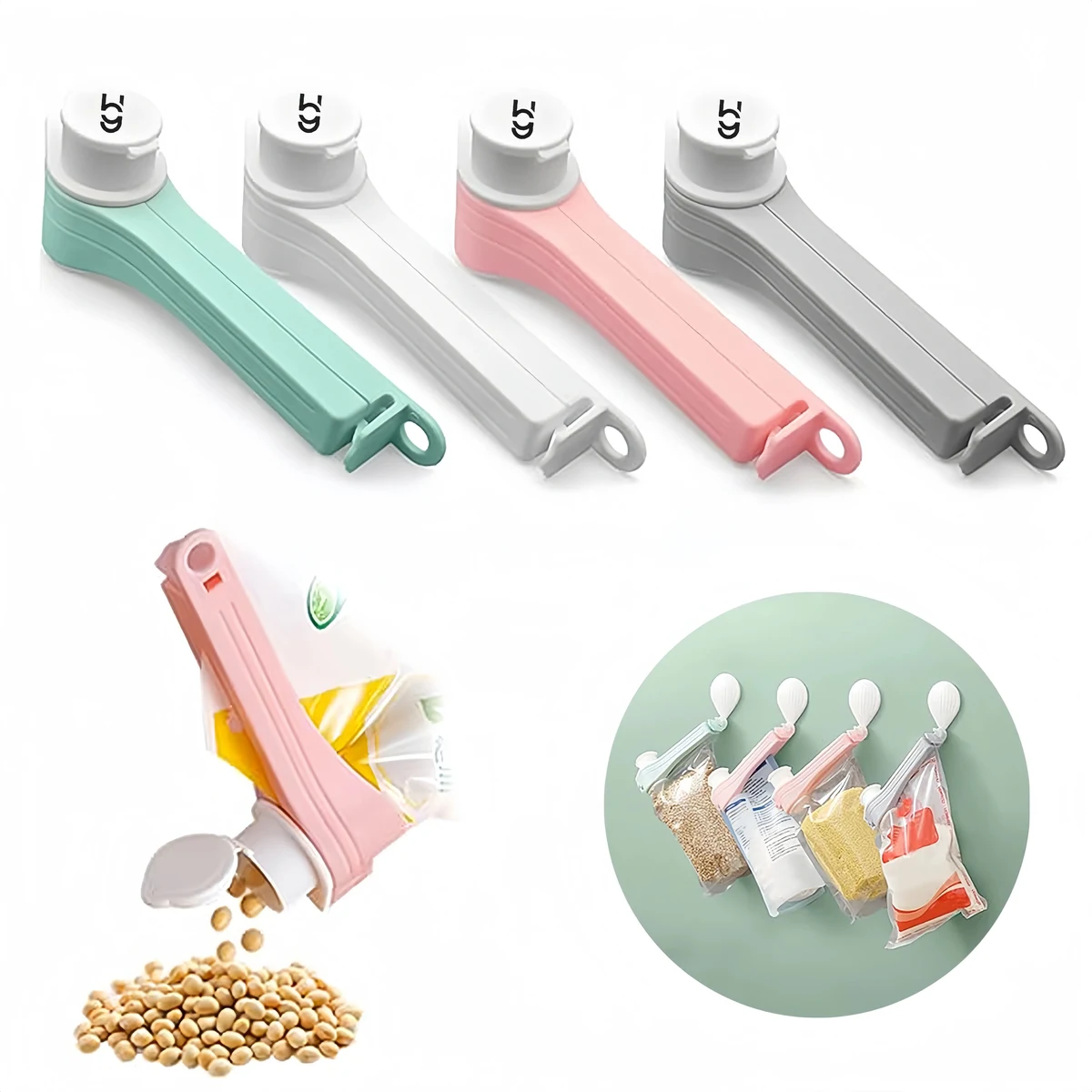 Food Seal Clip With Lid Kitchen Storage Organizer Kit 1