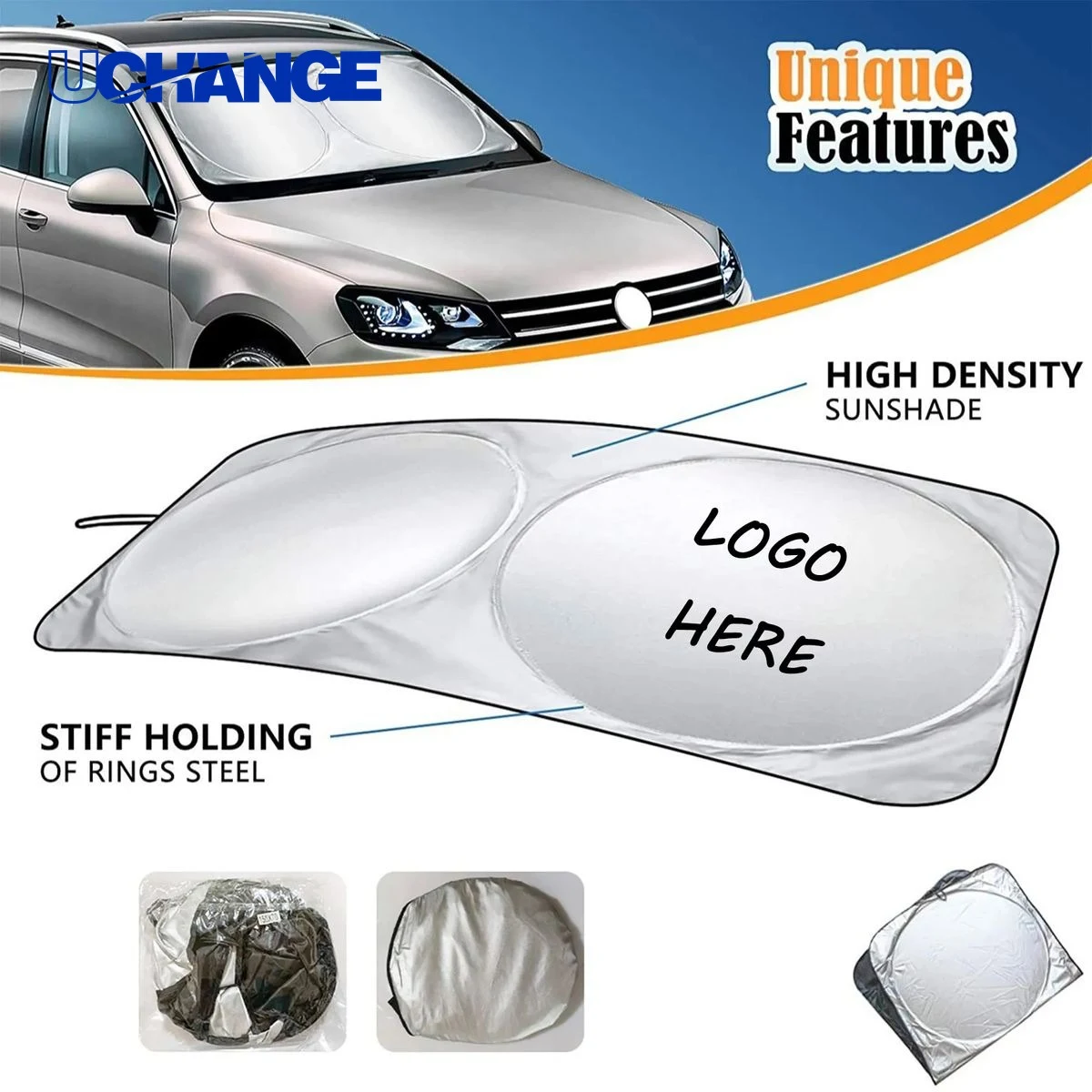 Sun Protection Car Windscreen Reflective Shield for Summer Heat 1