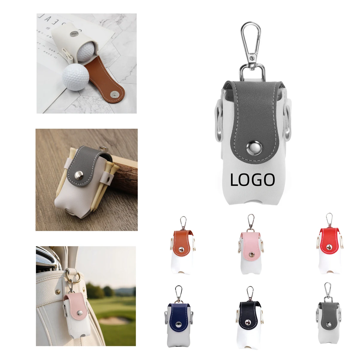 Leather Portable Golf Ball Holder 1