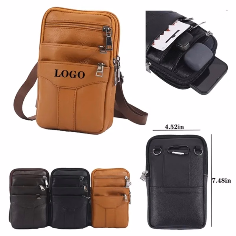 Men's leather shoulder bag