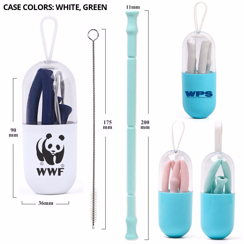 CapsuleSip Collapsible Travel Straw Kit