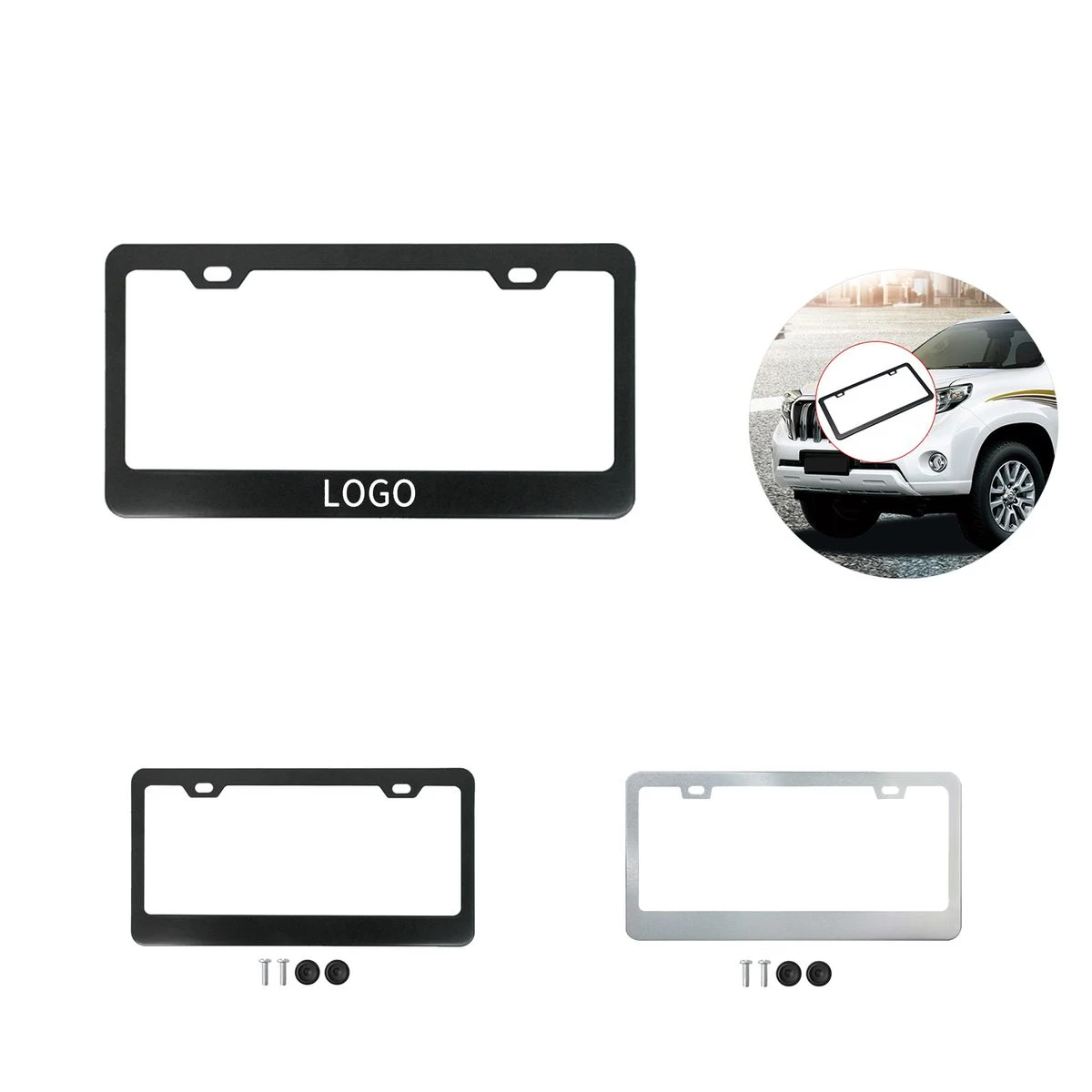 Universal Aluminum Alloy License Plate Frame 1
