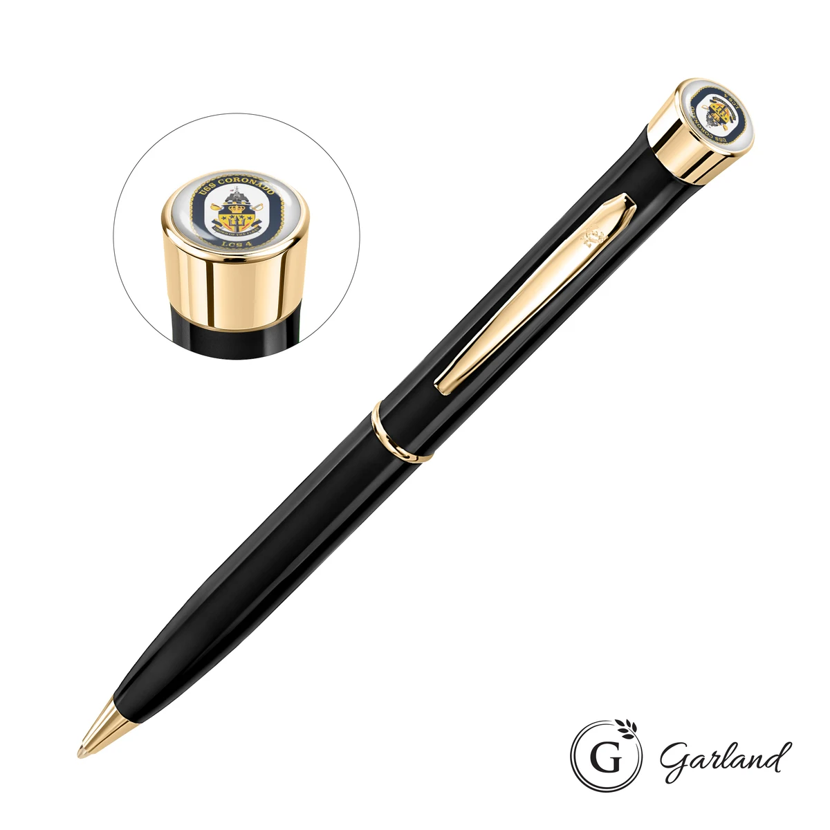 Garland® Patriot Custom Ballpoint Twist Pen - Gold Accent 1