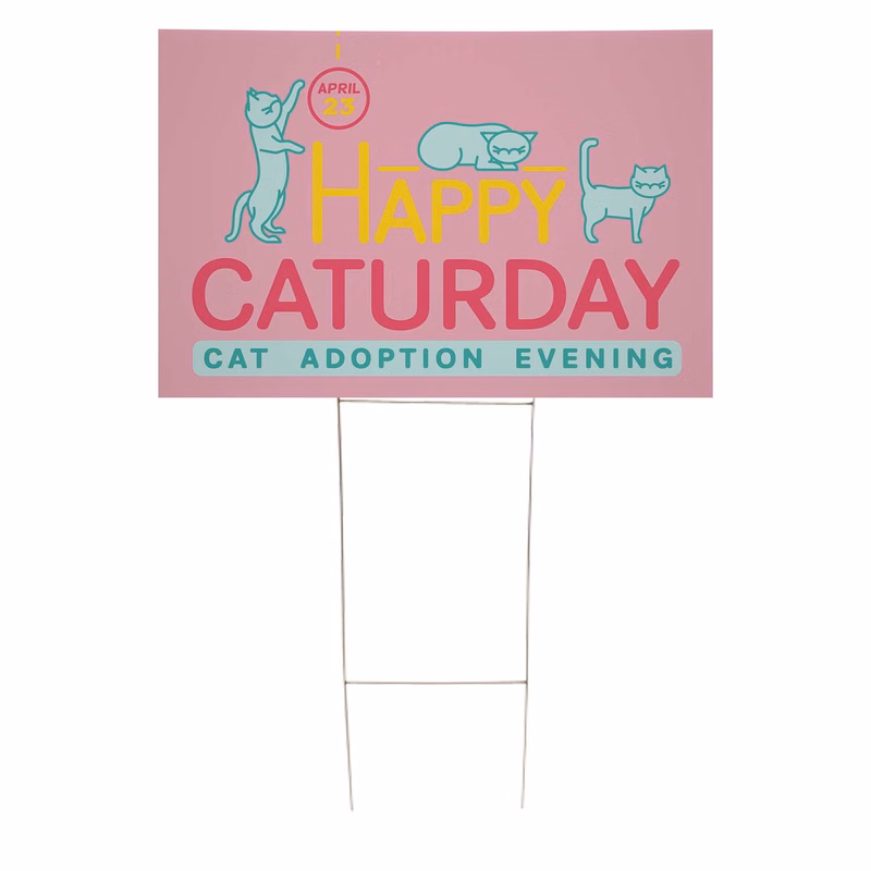 24" x 18" Corrugated Plastic Sign Kit (Single-Sided)