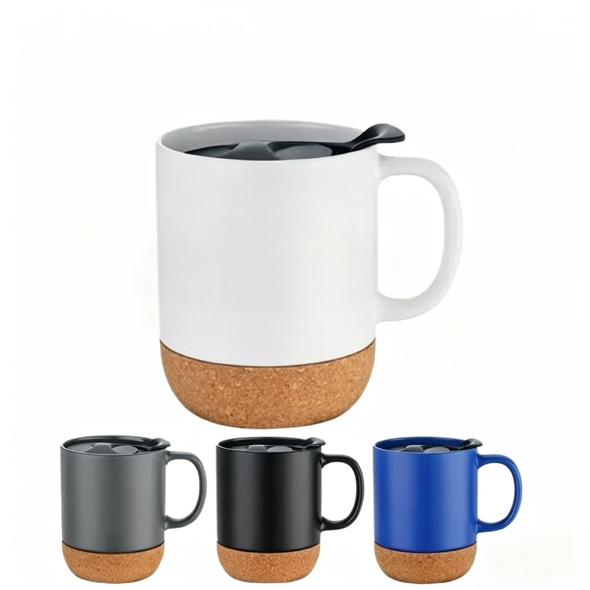 Caldwell 15 oz. Cork Base Ceramic Mugs 1