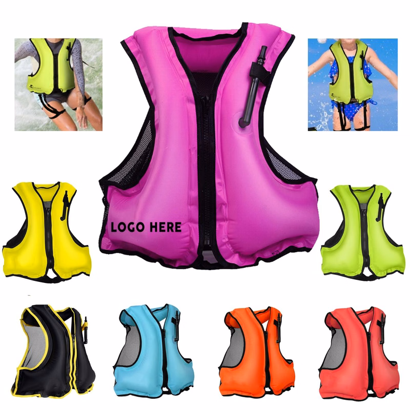 Custom Single-Color Logo Portable Inflatable Lifesaving Buoyancy Vest