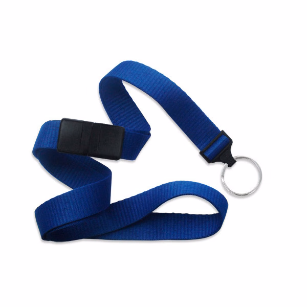 5/8" Blank Breakaway Lanyard w/Split Ring (Royal Blue)