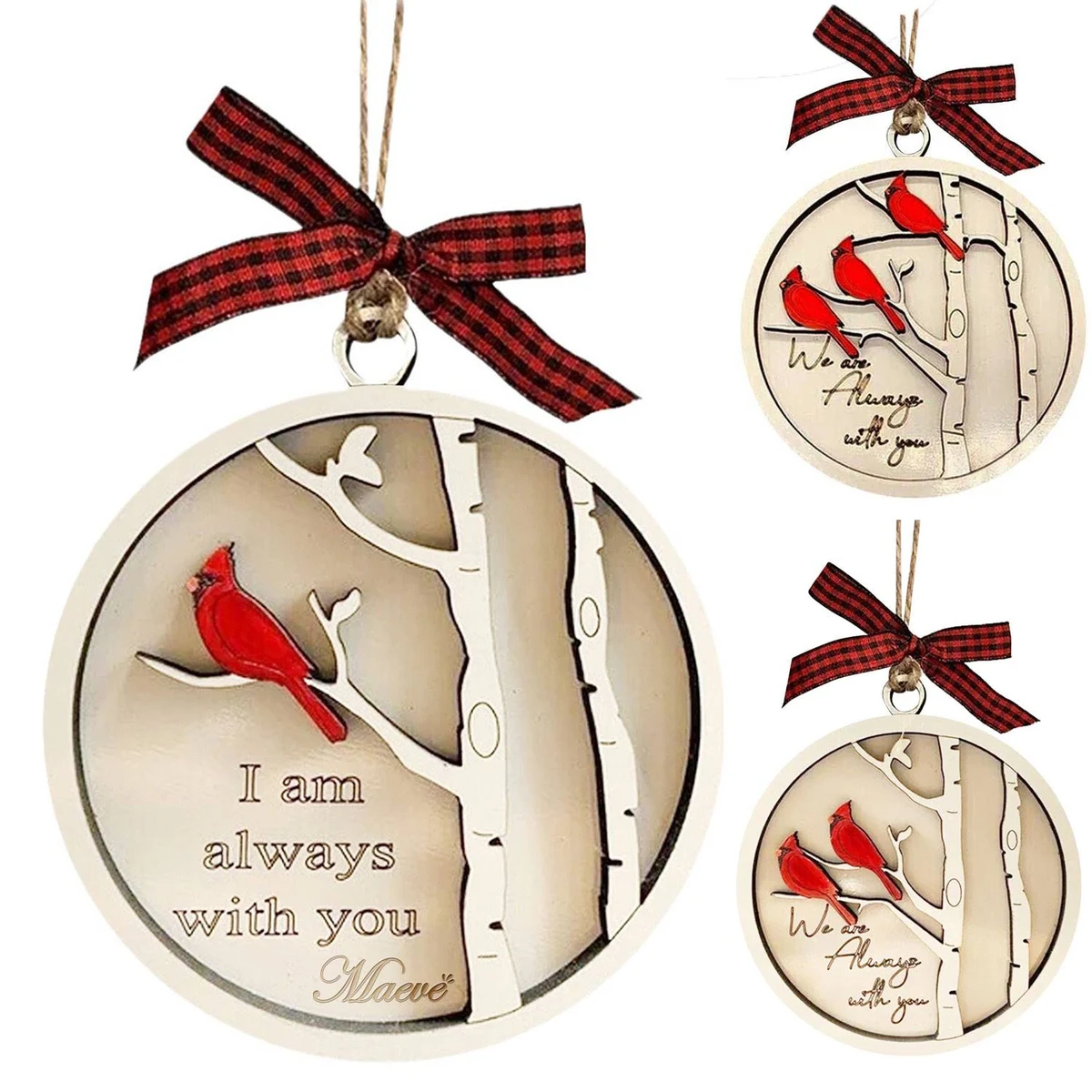 Christmas Tree Cardinal Memorial Ornament 1