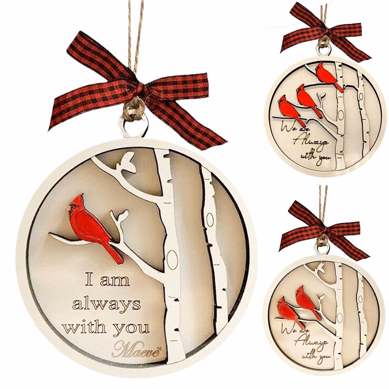 Christmas Tree Cardinal Memorial Ornament