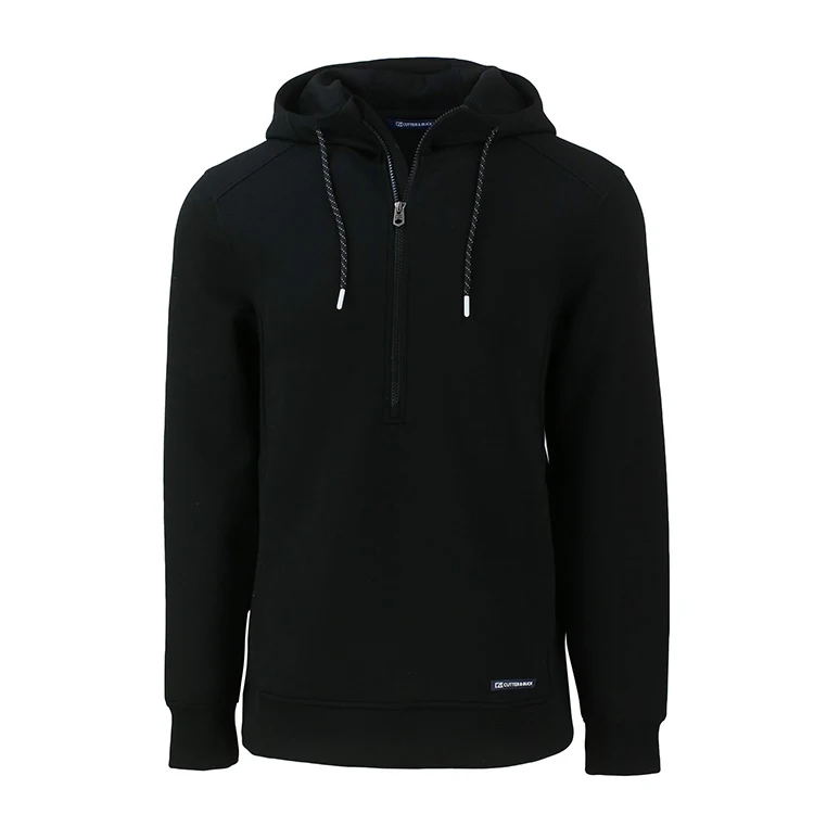 Cutter & Buck Roam Eco 1/2 Zip Recycled Pullover Hoodie, custom hoodie or sweatshirt with logo imprint 1