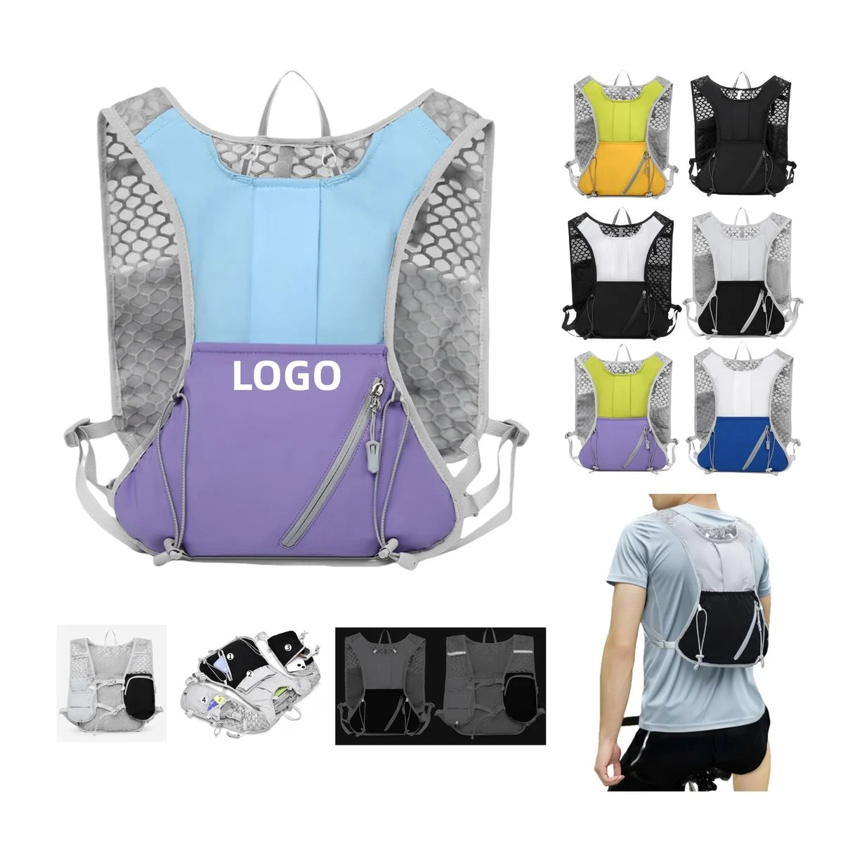 Nylon Stretch Running Hydration Vest 1