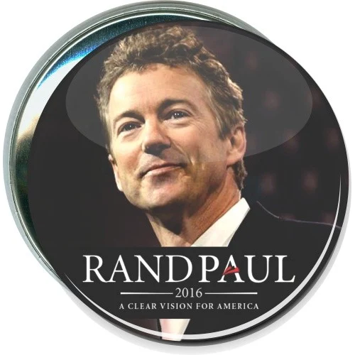 Rand Paul 2016, Black, Political Button 1