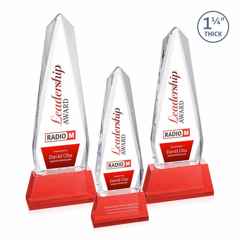 Cheswick VividPrint™ Award on Entwhistle Base - Red