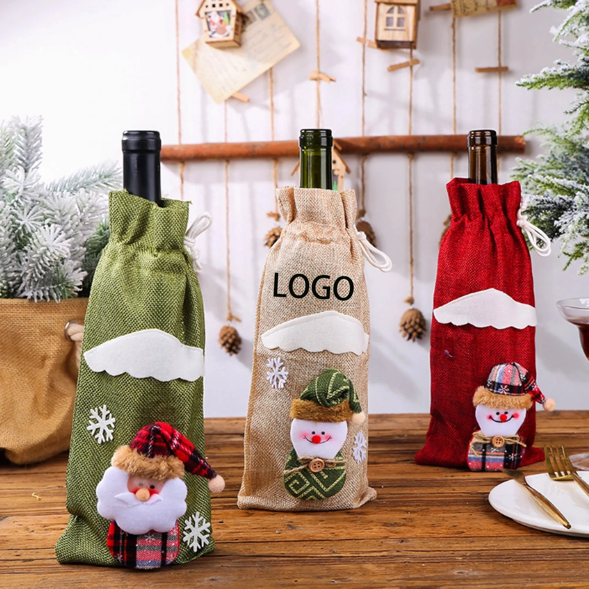 Burlap Wine Bags 1