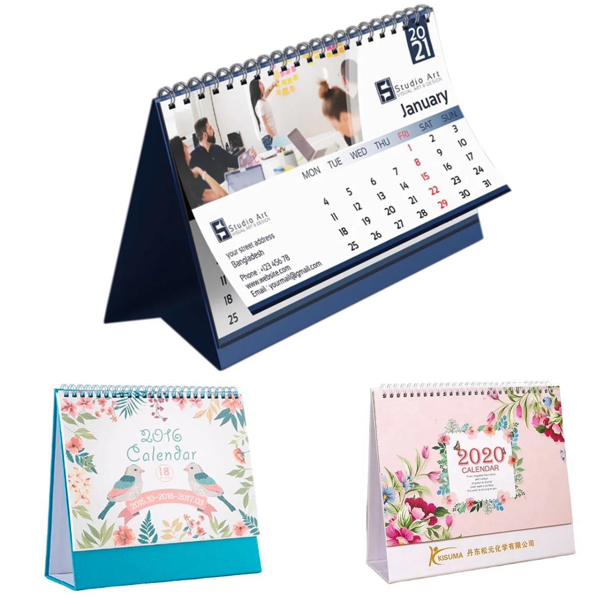 Flip Over Paper Printing Table Desk Calendar 1