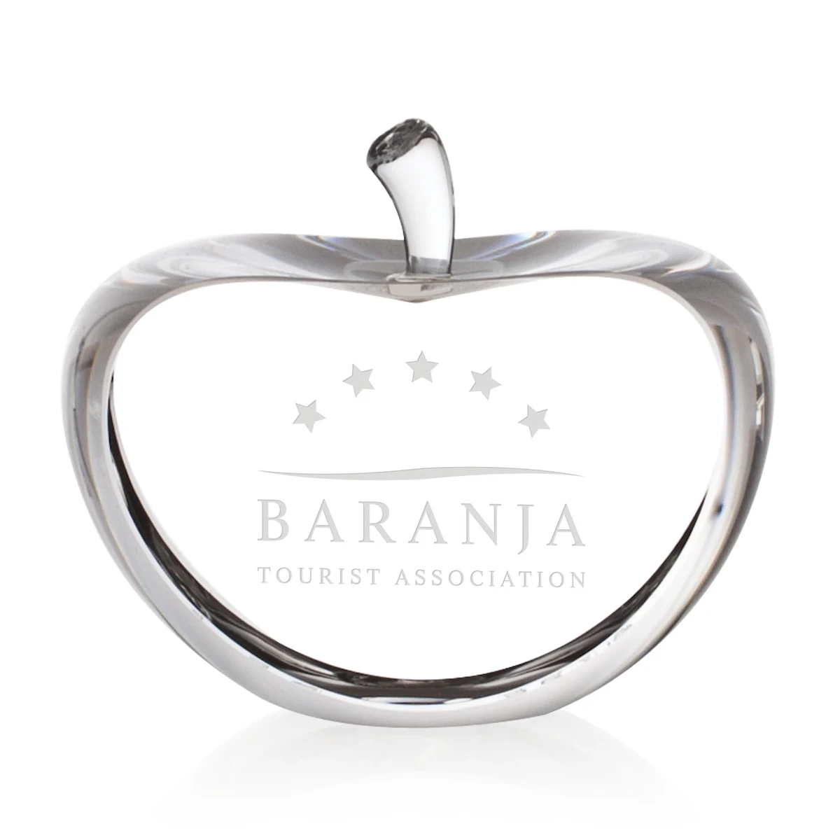 Clear Apple w/ Flat Front & Back 1
