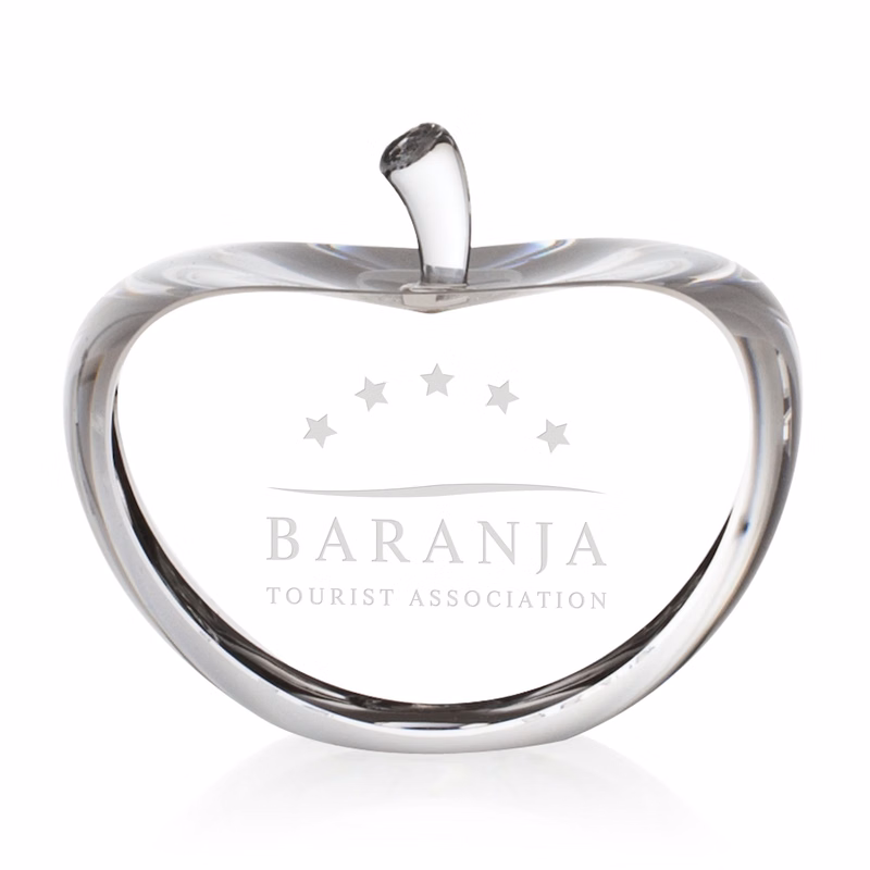Clear Apple w/ Flat Front & Back