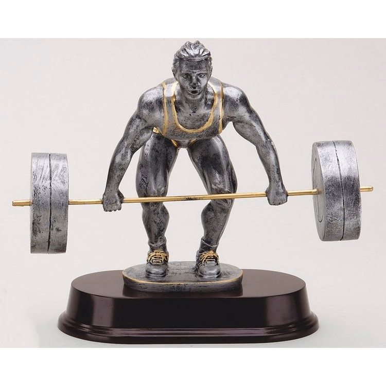 8 1/2" Tall Dead Lift Male Weightlifting Figure Award
