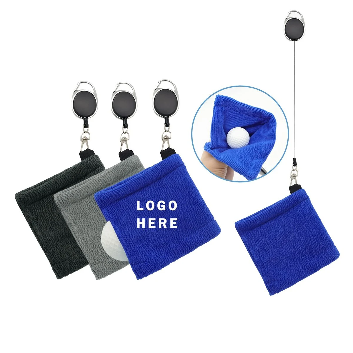 Golf Towel With Retractable Buckle 1