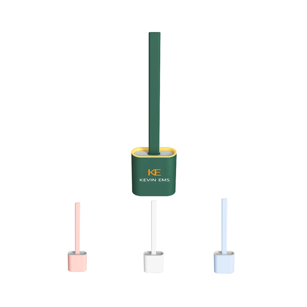 Soft Rubber Long Handle Imitation Silicone Toilet Brush 1