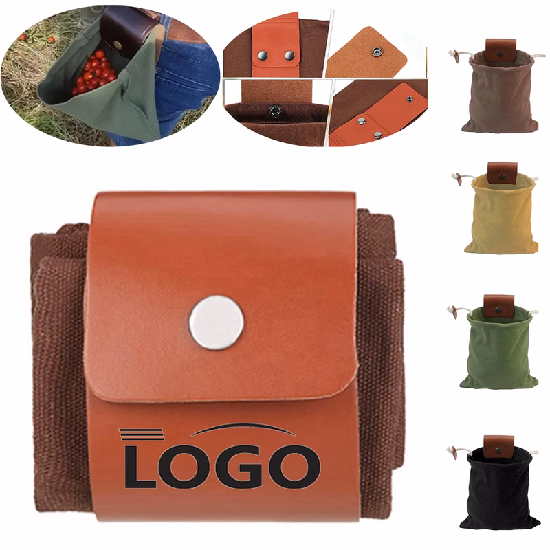 MOQ20 Outdoor Canvas Collapsible Foraging Waist Bag
