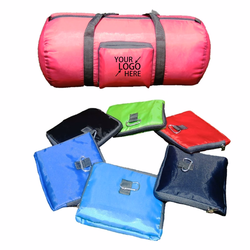 Polyester Hand-Carry and Sling Cylinder Folding Fitness Bag