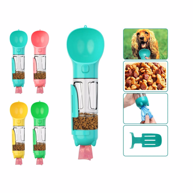 300ML Pet Water Bottle with Food Container And Poop Bag