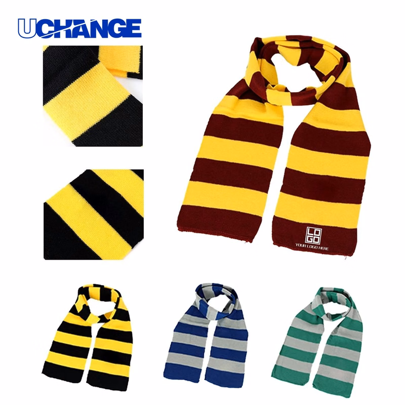 Knitted Striped Scarf