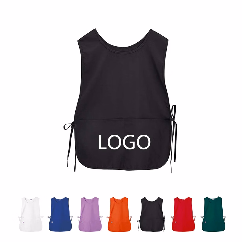Sleeveless Round Collar Cobbler Apron