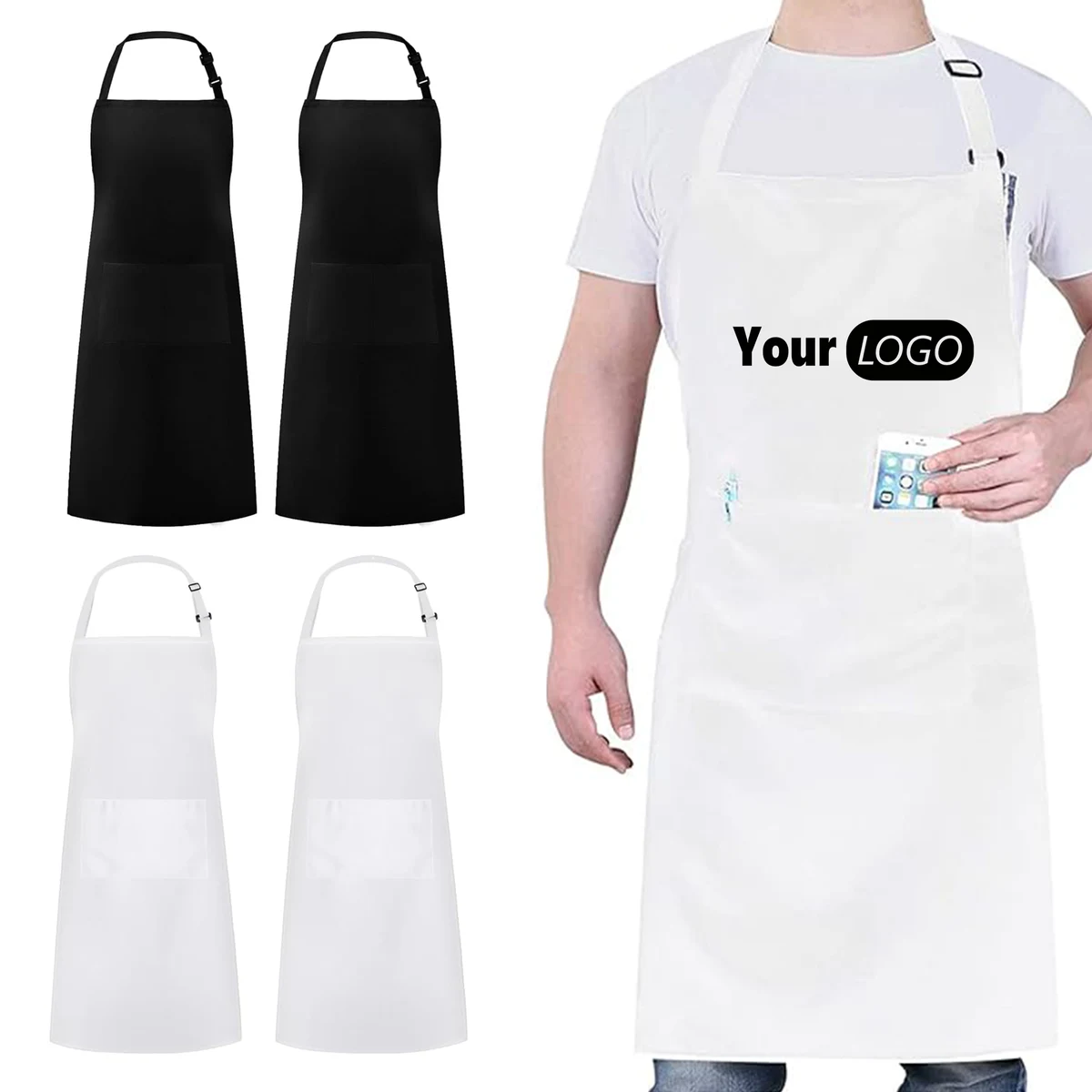 Adjustable Polyester Cooking Apron MOQ20 1