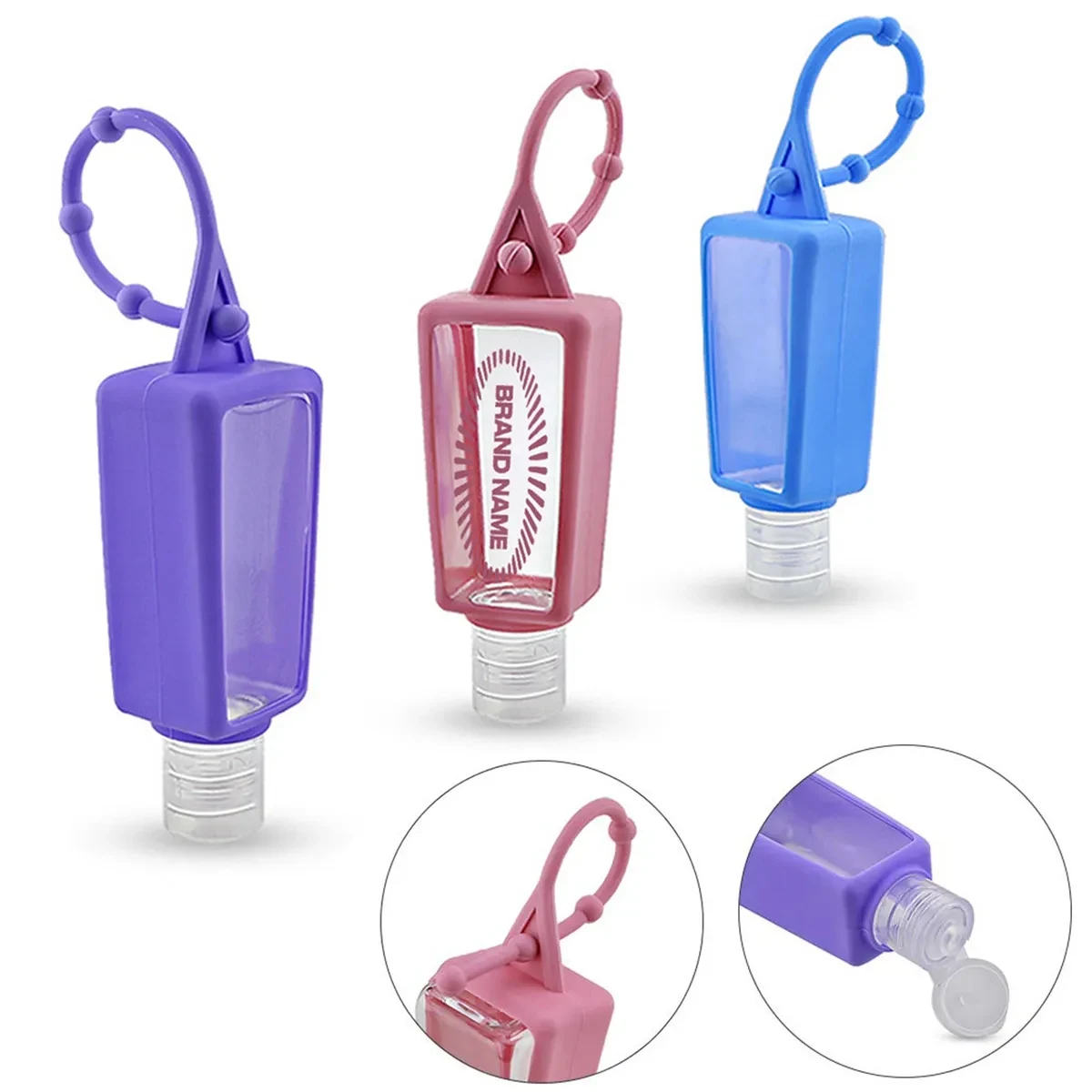 1 Oz Hand Sanitizer Gel With Adjustable Silicone Holder 1