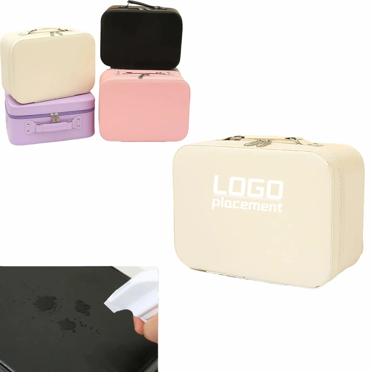 Customizable Solid-Color Cosmetic Case 1