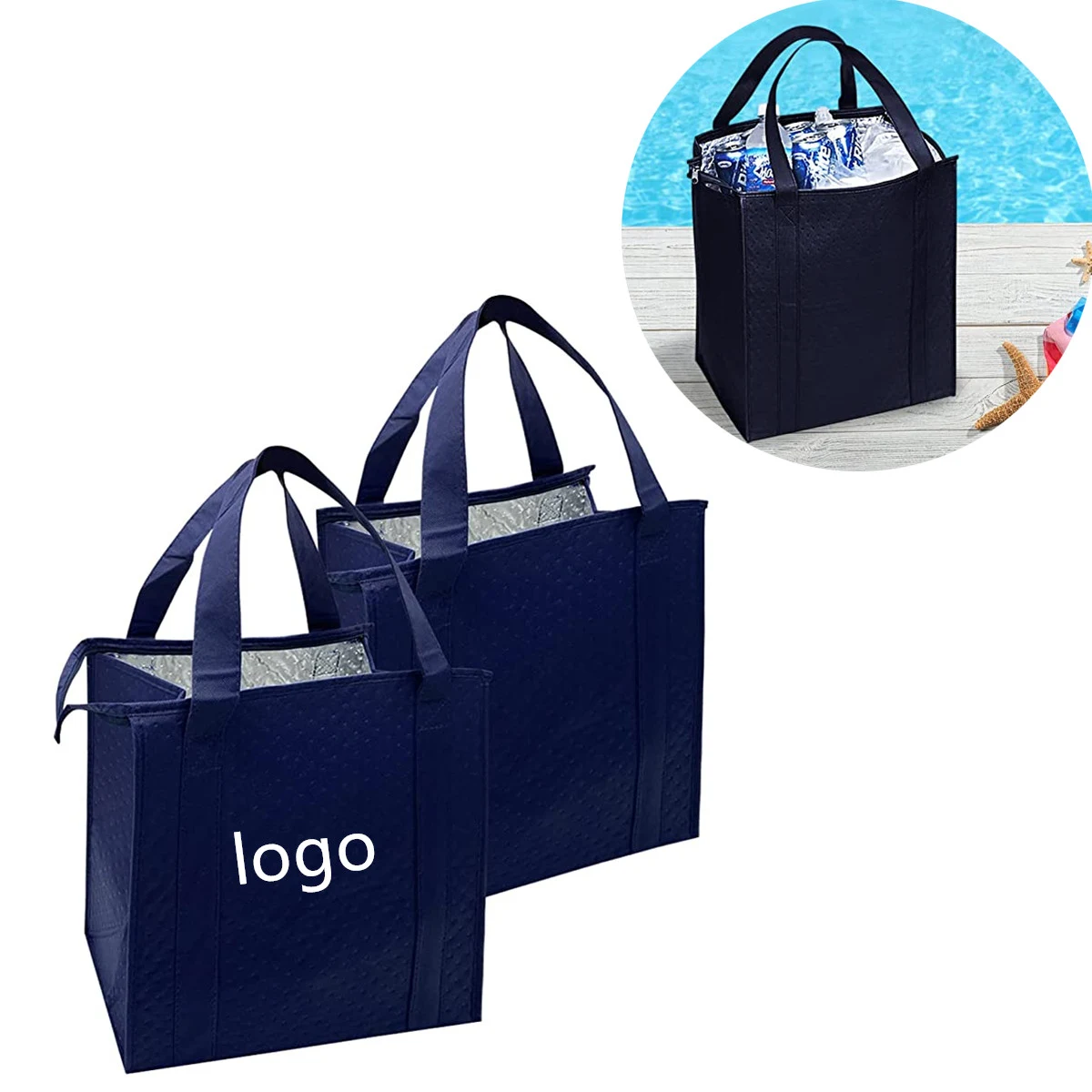Large Insulated Reusable Grocery Bag 1