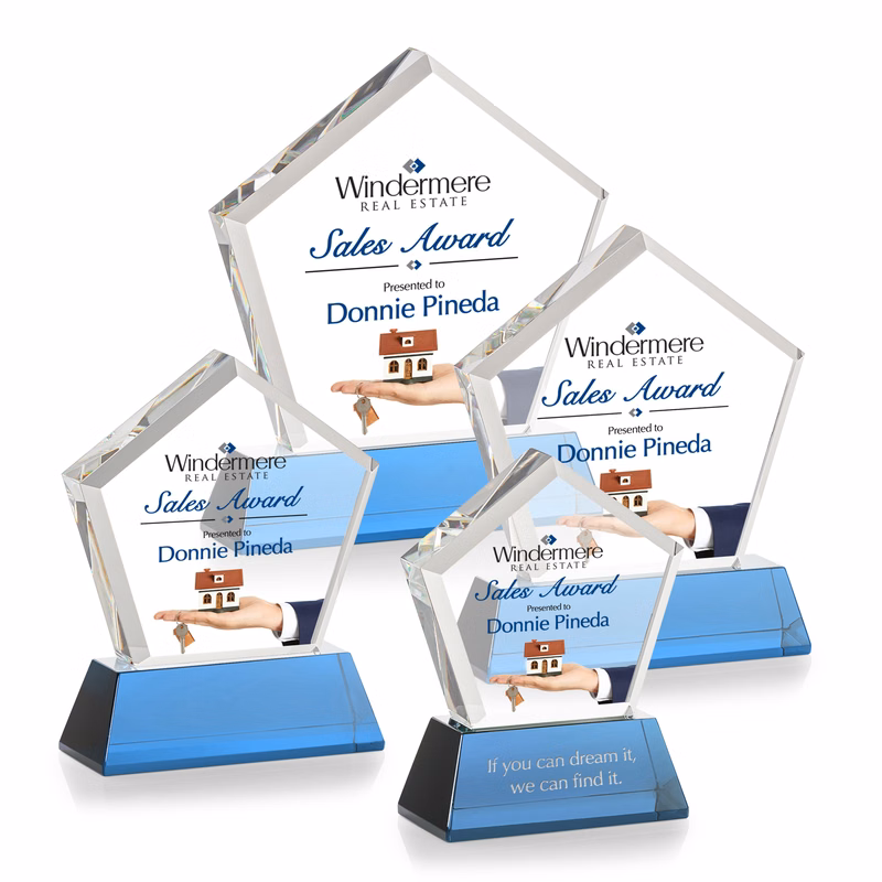 Genosee VividPrint™ Award on Base - Sky Blue