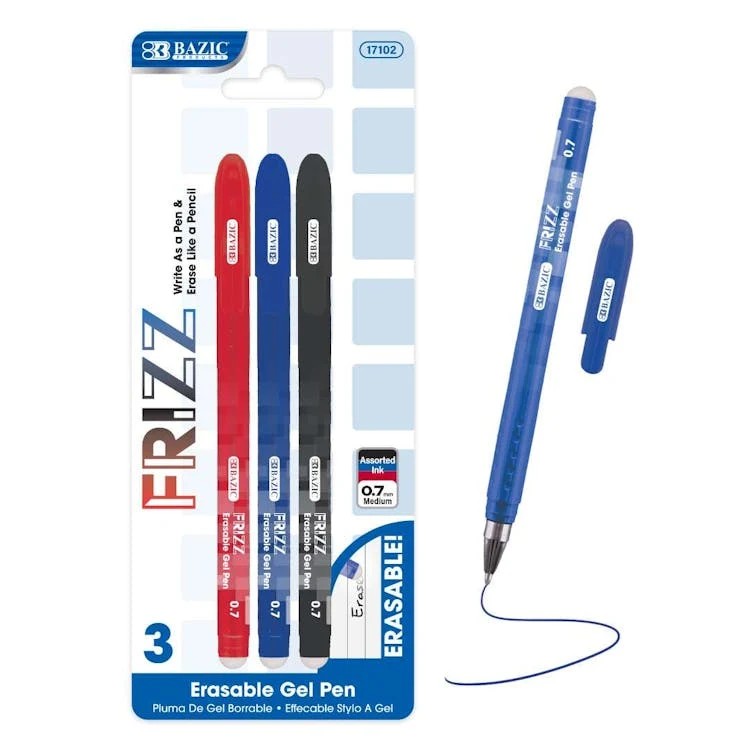 Erasable Gel Pens - Assorted 3 Pack 1