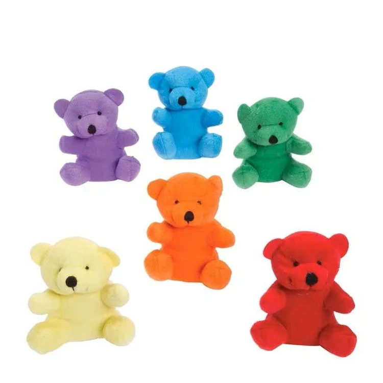 Mini Bright Stuffed Bears 4" - Assorted 1