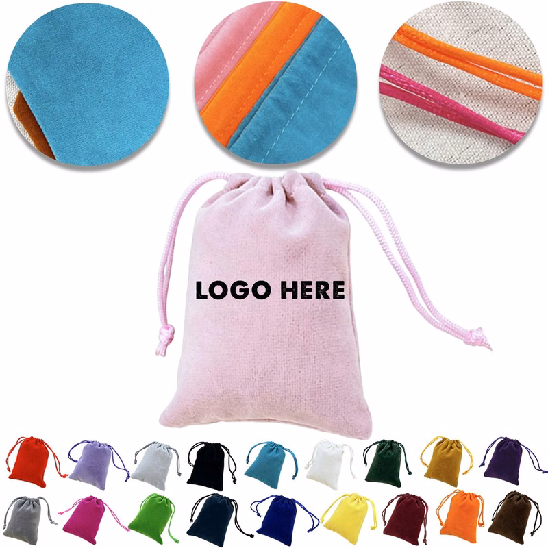 Velvet Pull Cord Pouch