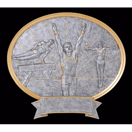 8" Gymnastics Male Legend Plate