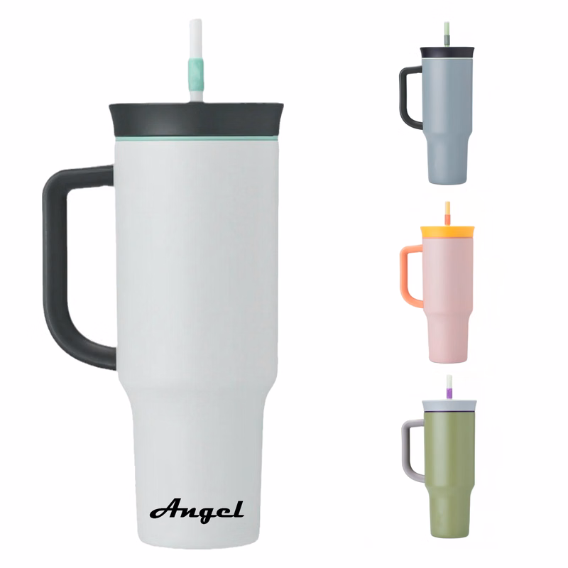 24 Oz Leakproof Insulated Tumbler With Straw Handle