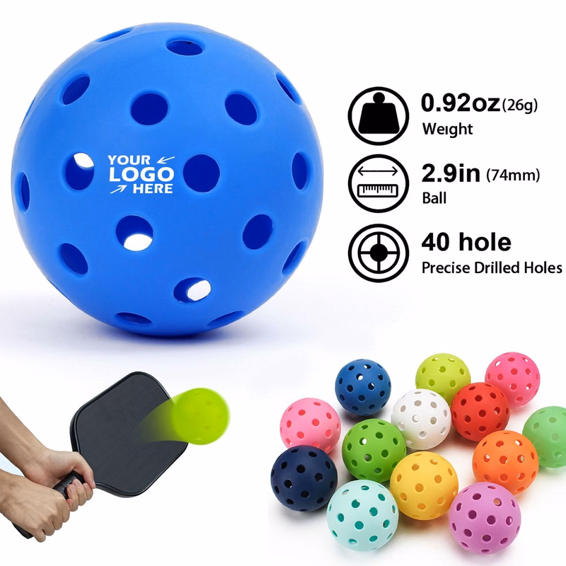 Premium Custom 40-Hole Outdoor Pickleballs