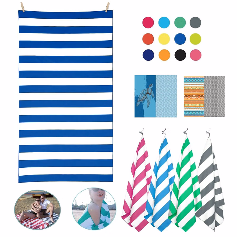 Strip Quick Dry Beach Towels