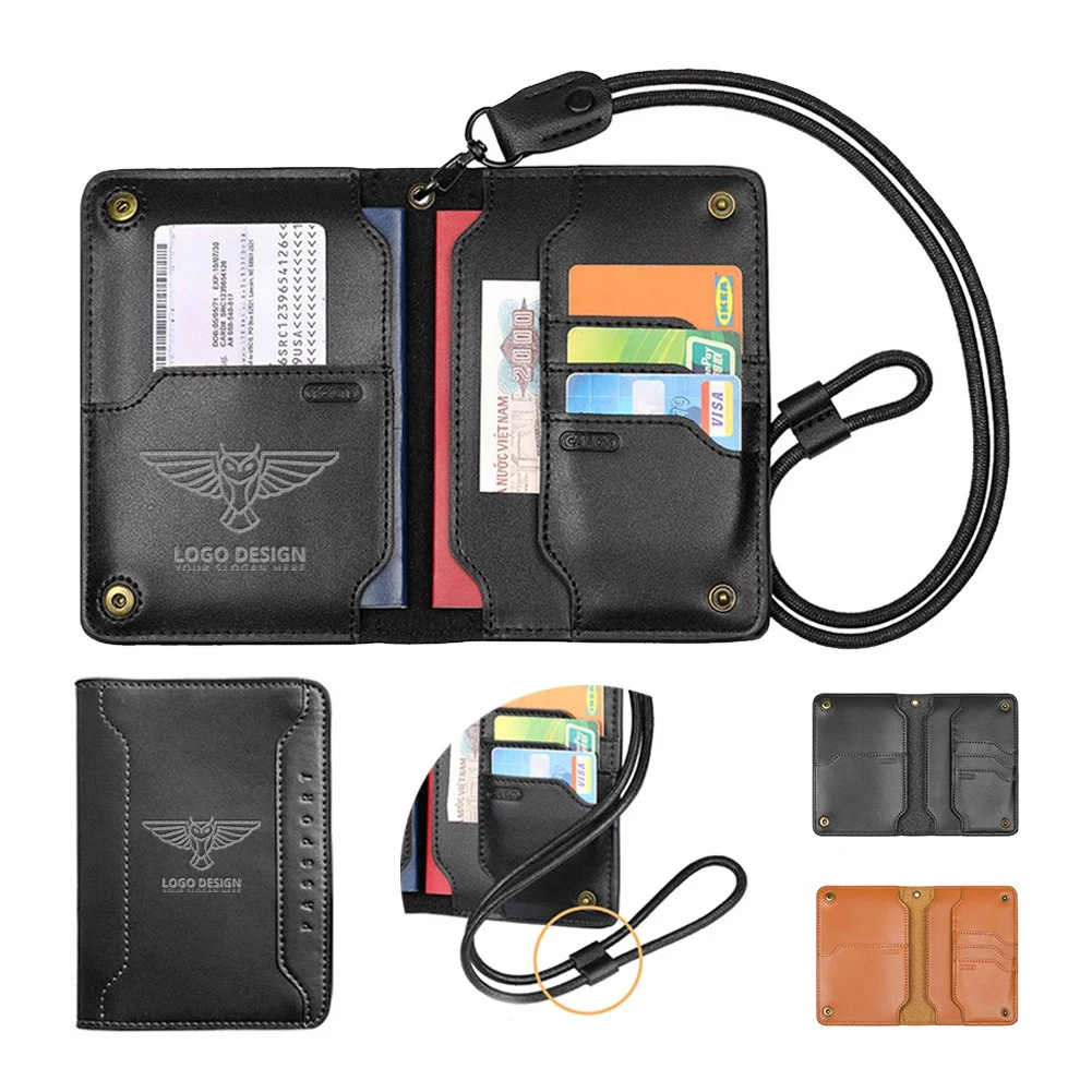 Multifunctional Leather Passport Holder Wallet Case 1