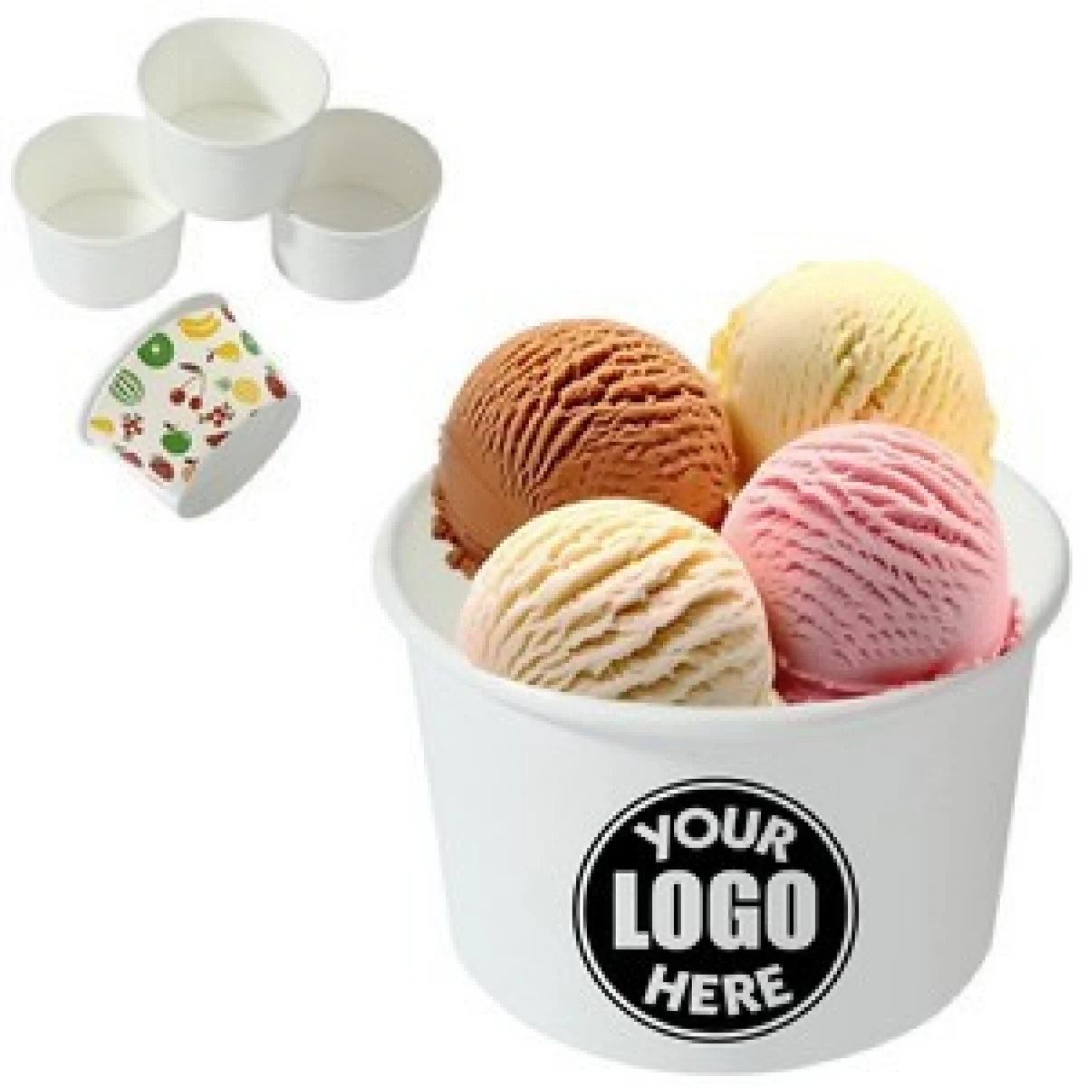 4oz Paper Ice Cream Cups 1