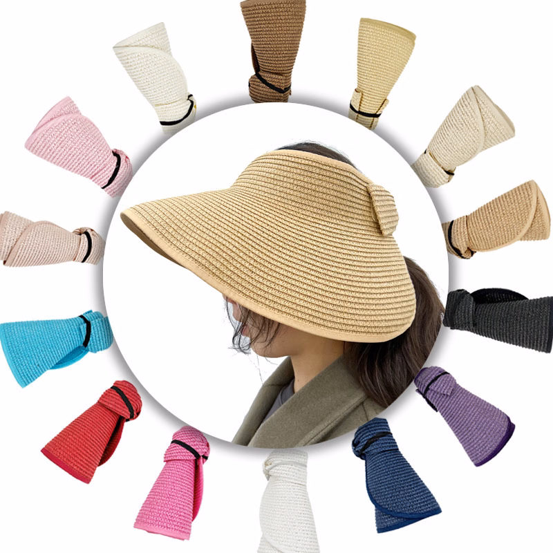 Wide Brim Straw Sun Visor Hats for Women