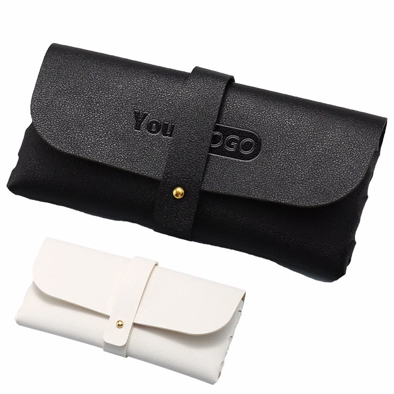 Pu Nail Buckle Glasses Soft Bag