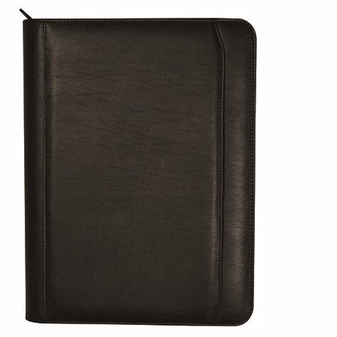 Deluxe Padfolio with 1" 3 Ring Binder/ Calculator & Zipper Closure
